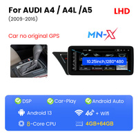 Navifly MNX 12.5 10.25 pouces Android13 1920*720 écran tactile stéréo de voiture android pour Audi A4 2009-2016 support DSP + AMP 4GLte + wifi