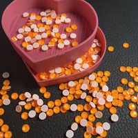 Yantuo 10ss Orange NEON Strass à dos plat en vrac non thermocollants pour décorations d'ongles