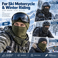 Cagoule polaire coupe-vent pour l'hiver, masque de ski intégral, doublure de casque pour moto et cyclisme, faible MOQ, commande d'essai