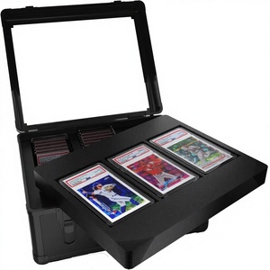 Boîte <span class=keywords><strong>de</strong></span> rangement pour cartes gradées, étui <span class=keywords><strong>de</strong></span> transport pour 64 cartes certifiées PSA, avec cadenas et cadre en alliage d'aluminium - Product Image 1