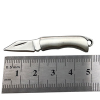 Couteau pliant tactique de poche mini AD1 B-88 pour le camping en plein air, lame 440C, manche en laiton + bois, outils multifonctions pour le camping et la chasse
