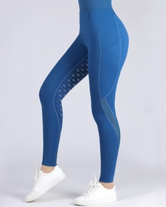 Pantaloni da Equitazione in Silicone a Vita Alta, Skinny Fit con Chiusura a Bottoni per <span class=keywords><strong>Cavallo</strong></span> - Product Image 1