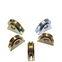 Roue de porte coulissante avec roulement, rainure en U, Support interne, poulie de porte coulissante