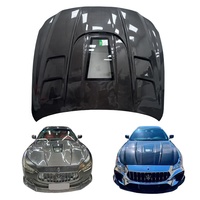 Couverture transparente en fibre de carbone pour capot avant de voiture, compatible avec Maserati President Ghibli 2014-2022, capot Maserati