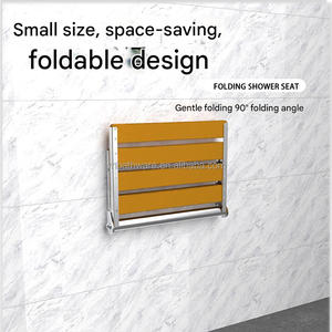 Siège de <span class=keywords><strong>douche</strong></span> pliable mural en ABS et acier inoxydable, chaise de <span class=keywords><strong>douche</strong></span> rabattable, banc de salle de bain <span class=keywords><strong>pour</strong></span> personnes âgées et handicapées - Product Image 3