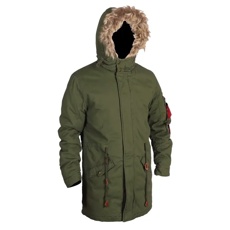 Retro M65 Style Army Fur Hood Winter Long Fishtail Parka Mens Coat Jacket Thick Green Black Detachable 2020