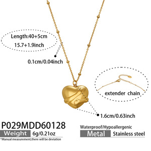 Collana con Ciondolo a Cuore Semplice che Abbraccia il Collo, Aggiunge Fascino al Tuo Outfit con un Elegante Design a Cuore - Product Image 2