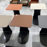 Table Basse Noire Design Moderne Doré avec Rangement Latéral, Prix Usine, Personnalisable, Mobile, en Bois et Acier Inoxydable, Vente en Gros
