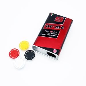Lata Rectangular de 1 Litro para Aceite Lubricante/Aceite de Motor, con Tapa de Plástico Lacado, Impresión Offset Personalizada en CMYK de 4 Colores - Product Image 3