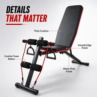 CooSport Fitness – Équipement d'entraînement auxiliaire pour sit-ups, banc de musculation pliable à domicile, chaise de presse réglable pour haltères, banc d'exercice