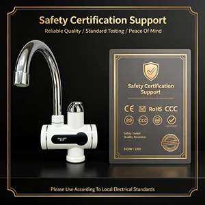 Robinet d'eau chaude instantanée électrique à col de cygne, corps <span class=keywords><strong>blanc</strong></span>, pour évier - Product Image 6