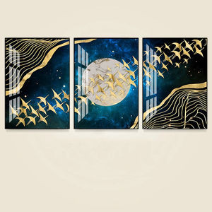 Tríptico de Porcelana de Cristal para Sala de Estar, Arte Mural de Alta Gama con Diseño de Mariposa para Oficina, <span class=keywords><strong>Cuadro</strong></span> Decorativo para Colgar - Product Image 6