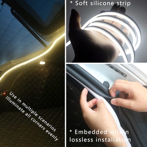 LED Neon para Tesla Model 3Y <span class=keywords><strong>2022</strong></span> 2023 2024 White Trunk Ambient Lighting 16,4 Flexible Impermeable LED Strip LightWhite Front - Product Image 4