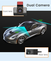 Kamera Dash Cam Pintar Lensa Ganda Depan & Belakang 2K dengan Sim 4G, Akses Jarak Jauh, Mendukung Mode Parkir 24 Jam, Dilengkapi Pelacak GPS Bawaan