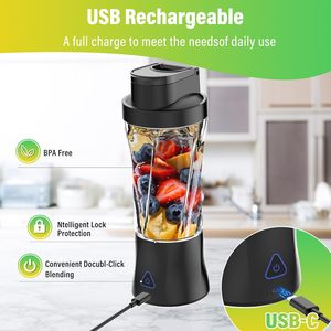 Mini licuadora de frutas portátil de alta velocidad, batidora de hoja de acero inoxidable 304 para el hogar al aire libre - Product Image 5