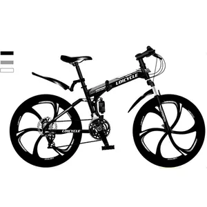 2023 Werks großhandel 26 Zoll MTB Bike Folding Mountainbike Carbon Steel 6 Speichenrad Faltbare Mountainbikes