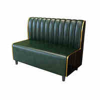 Canapé et chaises de style industriel rétro en cuir huilé noir de qualité supérieure, personnalisables en gros, directement de l'usine, pour café-bar