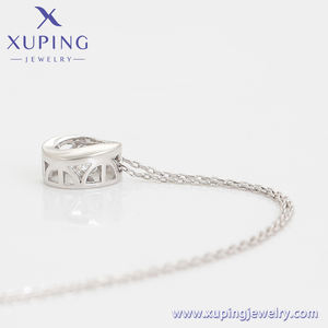 Ожерелье-00081 xuping ювелирные изделия Лидер продаж классический дизайн ожерелье Платиновое позолоченное элегантное простое женское ожерелье с кристаллами - Product Image 3