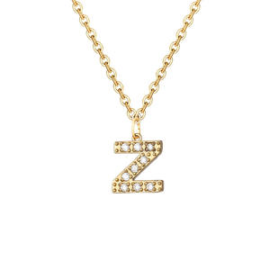 Collar con Colgante de Letra del Alfabeto Personalizado, Joyería Inicial de Acero Inoxidable Chapado en Oro para Mujeres y Niñas - Product Image 6