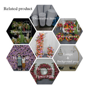 Arche florale en soie réaliste et éclatante, imperméable, écologique, couleur personnalisable, décorations de toile de fond de mariage en extérieur - Product Image 5