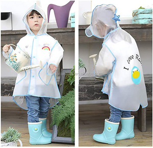 Impermeabile per Bambini in EVA, <span class=keywords><strong>Poncho</strong></span> Antipioggia Portatile e Riutilizzabile con Cappuccio, Attrezzatura Impermeabile per Bambini e Bambine - Product Image 4