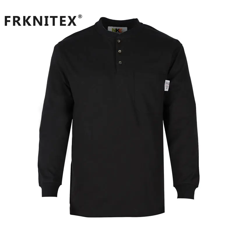 FRKNITEX เสื้อผ้านิรภัยใช้ในอุตสาหกรรม,เสื้อทำงานผ้าฝ้ายทนความร้อนสำหรับผู้ชาย