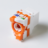 CAT6A CAT6 UTP RJ45 Keystone Jack Tanpa Alat Tipe Putar 8P8C Modul Jaringan RJ45 Keystone Jack 8P8C UTP Modul Jaringan