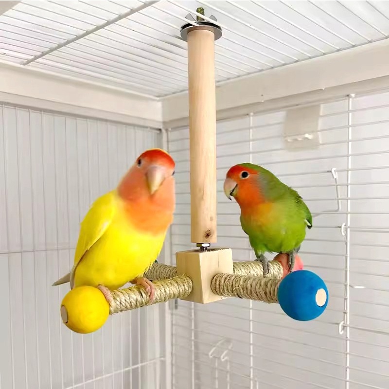 Parrot Wooden Bird Climbing Frame Toy