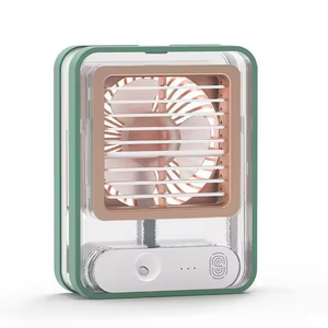 Ventilateur humidificateur 2-en-1 portable, rafraîchisseur d'air pour la maison et le bureau, unité multifonctionnelle à main, trois vitesses de vent, sur batterie - Meilleures ventes - Product Image 1