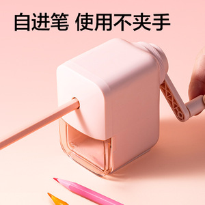 Deli Pencil Sharpener X70 Manual Plastic Student Supply Geometric Design - Product Image 5