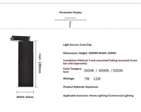 Spot LED Rotatif Moderne en Forme de Cube, Double Mode d'Installation, Luminaire sur Rail en Option pour Galeries et Magasins de Vêtements, Éclairage Intérieur