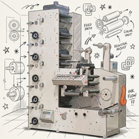 SUNRISE SR-420-4 Nouvelle machine flexographique numérique entièrement automatique 4 couleurs en ligne haute vitesse 100m/min pour l'impression d'étiquettes sur sacs en papier