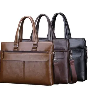 PU leather briefcase portfolio for men