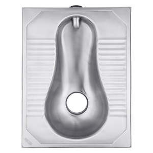 Cuvette de toilettes à la turque robuste <span class=keywords><strong>en</strong></span> acier inoxydable SUS304, antidérapante, à détection, pour toilettes publiques scolaires, équipement sanitaire durable - Product Image 1