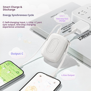 แบตเตอรี่สำรองพกพาขนาดเล็ก 10000mAh ชาร์จเร็วแบบไร้สาย สำหรับ<span class=keywords><strong>โทรศัพท์</strong></span>มือถือ iPhone และ Android - Product Image 3