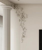 Moulures décoratives d'angle en PU style français pour la décoration intérieure du salon