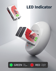 <span class=keywords><strong>Piles</strong></span> rechargeables Li-ion EBL 9V avec <span class=keywords><strong>chargeur</strong></span> <span class=keywords><strong>de</strong></span> <span class=keywords><strong>piles</strong></span> 9V 600mAh, cellules <span class=keywords><strong>9</strong></span> <span class=keywords><strong>volts</strong></span>, lot <span class=keywords><strong>de</strong></span> 2 - Product Image 4