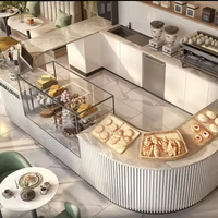 Vitrine de boulangerie moderne de luxe en bois |   Vitrine à café et comptoir de café pour magasin de détail