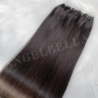 Lots de Cheveux Humains 12A, 20, 22, 24 Pouces, Cheveux Raides Non Traités, 3 Lots, Tissage Rapide, Noir Naturel