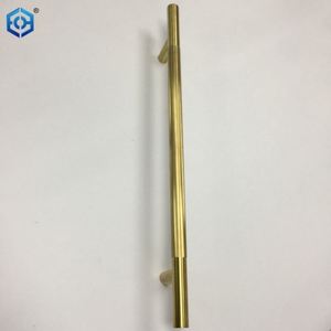 Poignée de porte en verre moletée en acier inoxydable laiton antique - Product Image 1