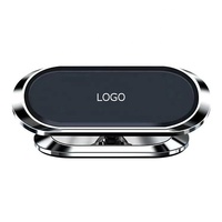 Support de téléphone portable universel pour tableau de bord de voiture, support de tablette flexible en alliage de zinc rotatif à 360 degrés, aimant personnalisé avec logo