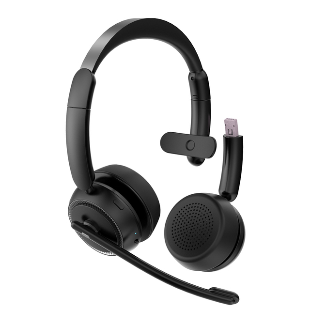 Microphone Noise Cancelling Music Headphone Single and Dual Ear Wireless Headphones for Office Call Center Headset