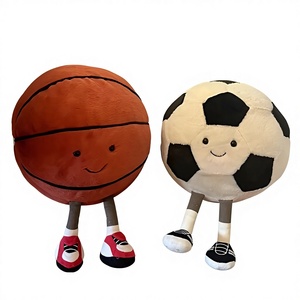 Peluche Sportivo Super Morbido a Forma di Orso, Design Pallacanestro e Calcio, in Cotone PP e Spugna Lavabile, Ottimo Antistress - Product Image 4