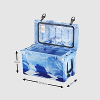 Nouvelle glacière isotherme moderne bleue et blanche de 30QT pour usage extérieur