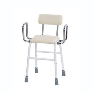 Chaise de cuisine Foxconn en métal, hauteur réglable, capacité de charge 130 kg, avec dossier et accoudoirs pour une assise confortable - Product Image 3