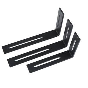 Support d'<span class=keywords><strong>angle</strong></span> réglable en fer noir de 3 mm d'épaisseur, en forme de L, à trou long, pour étagère, quincaillerie d'armoire de <span class=keywords><strong>cuisine</strong></span> à <span class=keywords><strong>angle</strong></span> de 90 degrés - Product Image 3