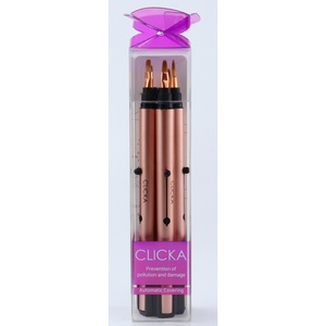 High End Retractable Lid <b>Nail</b> Brush <b>Set</b> With One Touch Locking Cap And Portable Design For Easy <b>Gel</b> Polish Work - Product Image 6