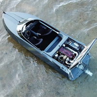 Bateau à réaction en aluminium OEM 4 places avec moteur in-bord pour la course fluviale et la pêche professionnelle