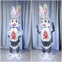 Costume de Mascotte Lapin de Nouvel An pour Adulte, Costume de la Richesse, Unisexe, en Tissu Tendance, Accessoires pour Noël et Anniversaire