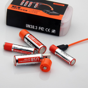 Sorbo USB Rechargeable AA AAA Lithium Ion Battery 400mAh 1.5V Pack For Headlamp Camera Tools - Product Image 4